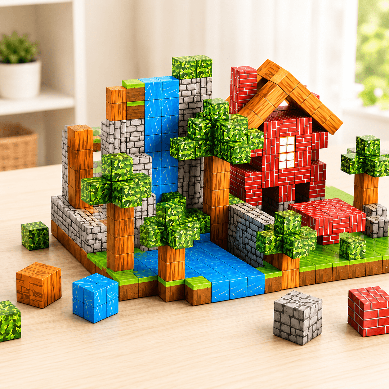Магнітний конструктор Minecraft 100 деталей