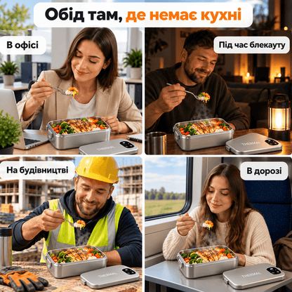 Автономний портативний ланч-бокс з підігрівом