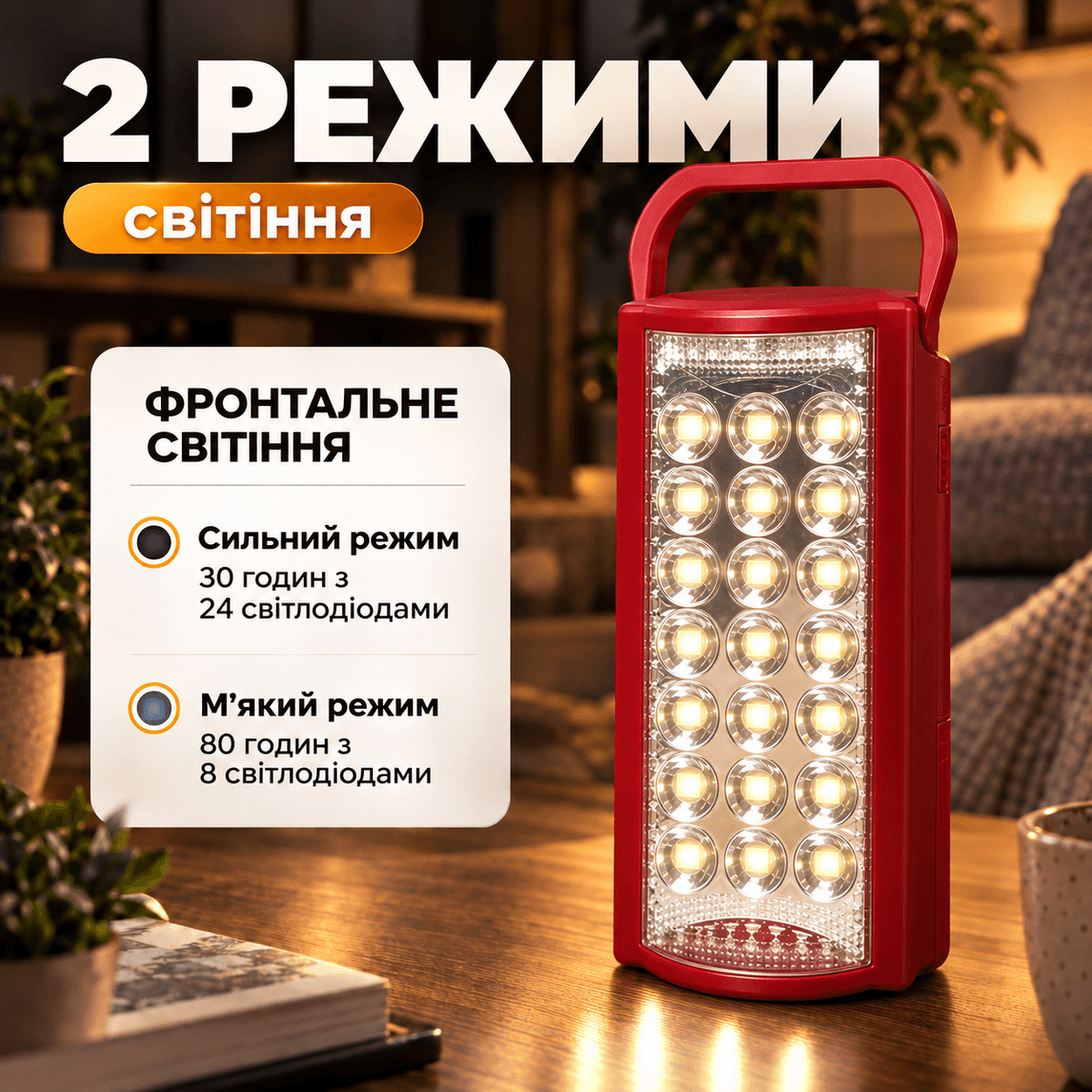 Потужний акумуляторний ліхтар Almina з павербанком