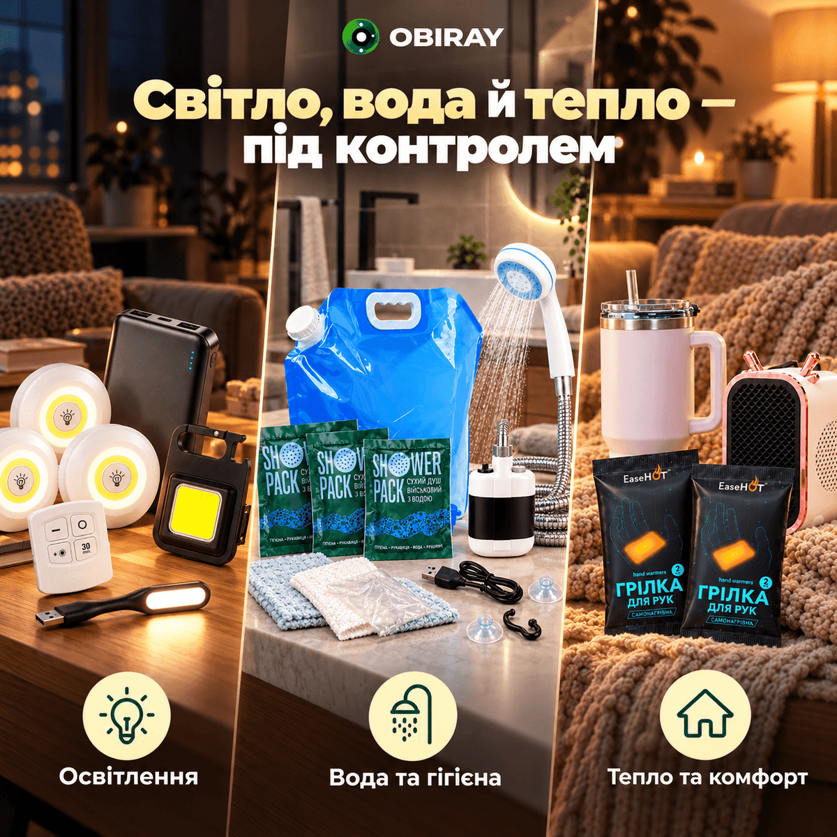 Готові набори на випадок відключень