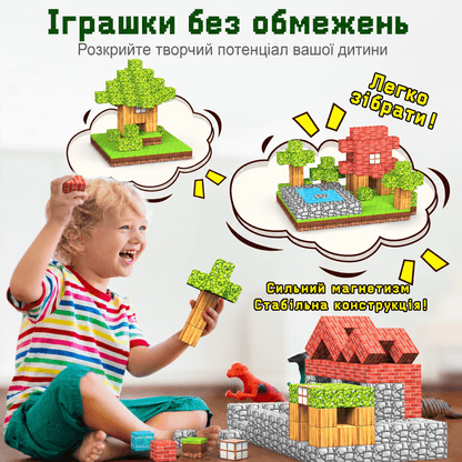 Магнітний конструктор Minecraft 100 деталей