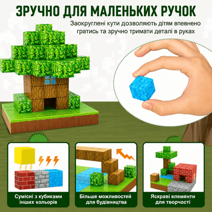 Магнітний конструктор Minecraft 100 деталей