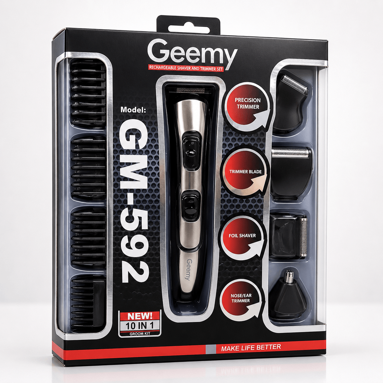 Машинка для стрижки 10 в 1 Gemei GM-592
