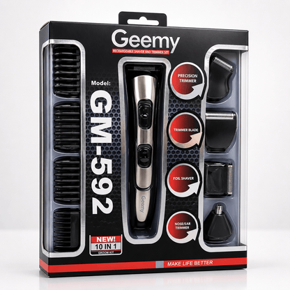 Машинка для стрижки 10 в 1 Gemei GM-592
