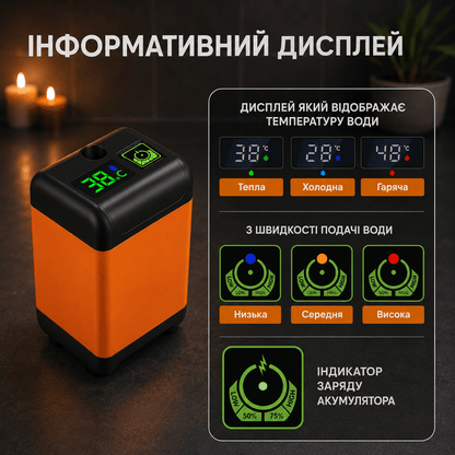 Портативний душ MY-880 з цифровим дисплеєм
