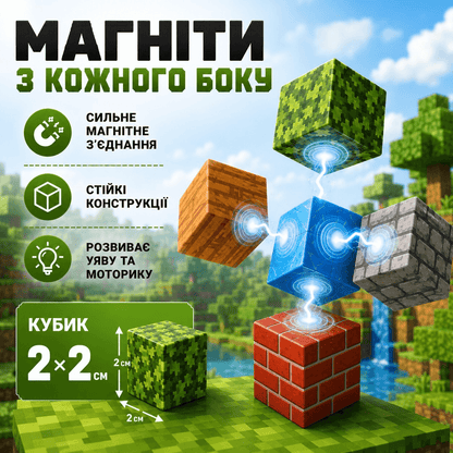 Магнітний конструктор Minecraft 100 деталей