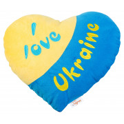 М'яка подушка-серце Tigres "Я люблю Україну", антистрес (ПД-0121) 